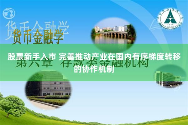 股票新手入市 完善推动产业在国内有序梯度转移的协作机制